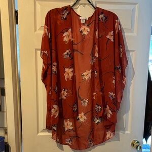 Floral silky Kimono